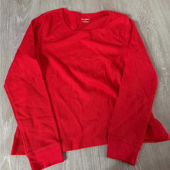Old Navy Vibrant Red Ribbed Top - Picture 1 of 2